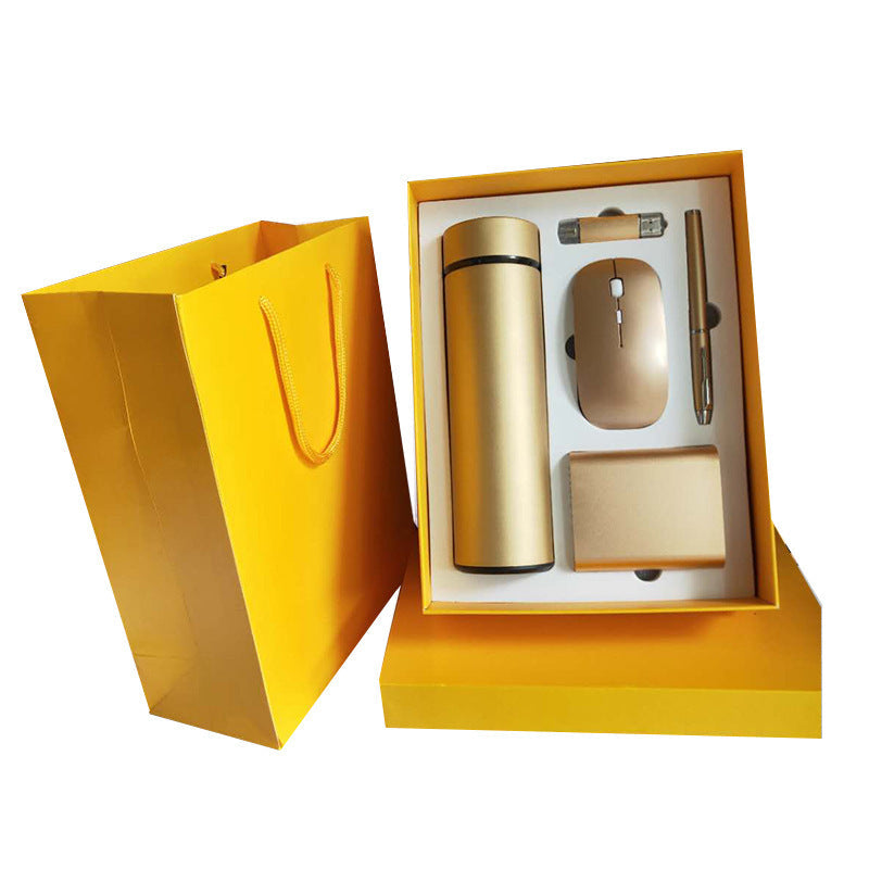 Classic Business 5-Piece Set Gift Box printed with a company logo, corporate gift