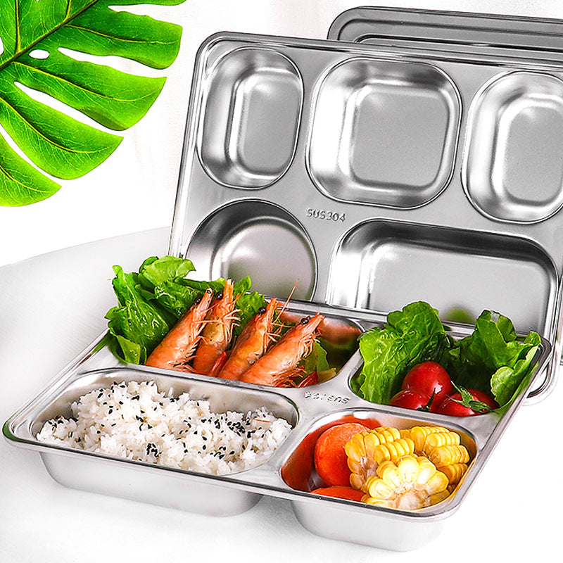 Custom Logo Stainless Steel Dinner Plate Set with Lid | Premium Corporate Gifts and Custom Gifts