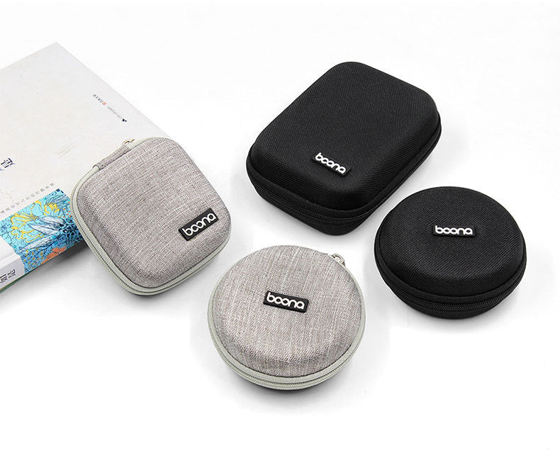 Custom Logo Headphone Cable Storage Box Hard Shell Bag | Premium Corporate Gifts and Custom Gifts