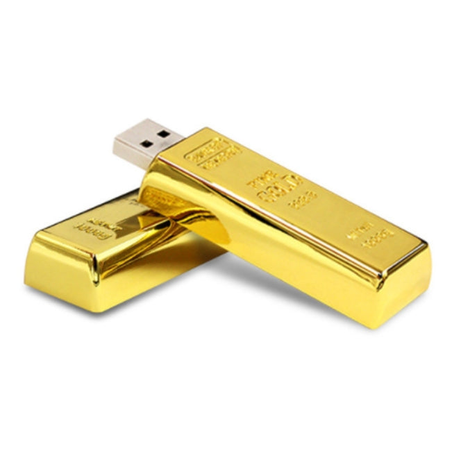 Gold Brick-shaped Flash Drive, view 2 of 3