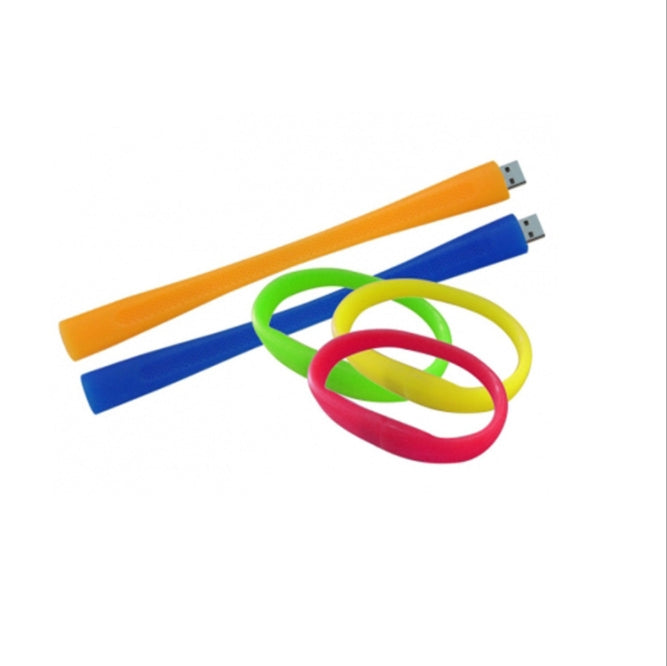 Silicone Bracelet Flash Drive printed with a company logo, corporate gift