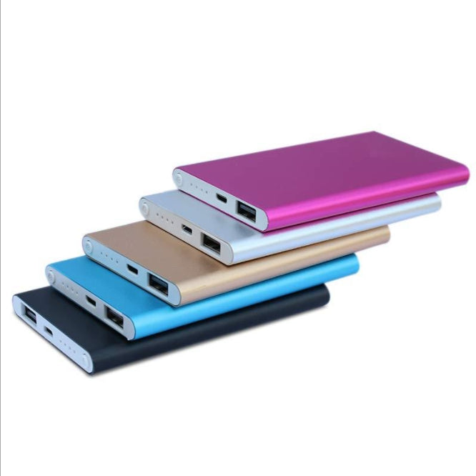 Aluminum Alloy Lightweight Power Bank printed with a company logo, corporate gift