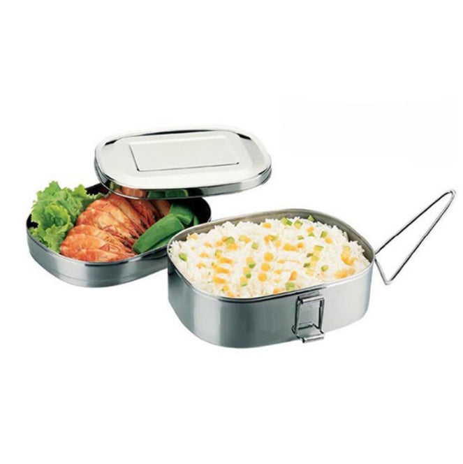 Custom Logo Double-layer stainless steel bento box | Premium Corporate Gifts and Custom Gifts