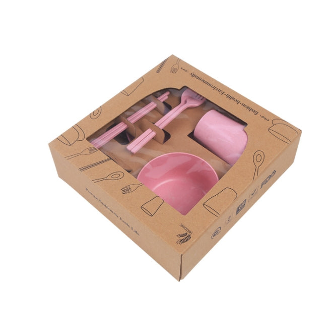 Eco-friendly Wheat Straw Six-Piece Set, view 2 of 3