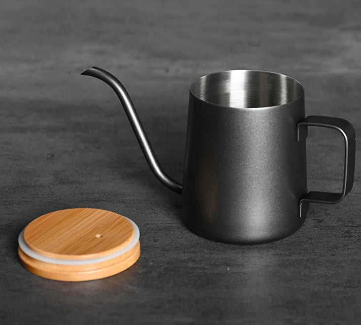 Custom Logo Stainless steel bamboo lid coffee brewing pot | Premium Corporate Gifts and Custom Gifts