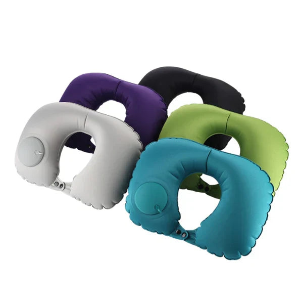 Custom Logo Press-type inflatable neck pillow (milk shredded) | Premium Corporate Gifts and Custom Gifts