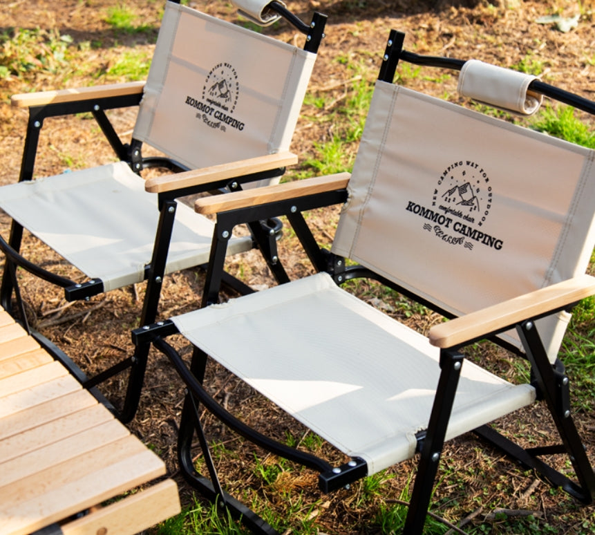 Custom Logo Wooden Handle Folding Chair Portable Camping Storage Chair | Premium Corporate Gifts and Custom Gifts