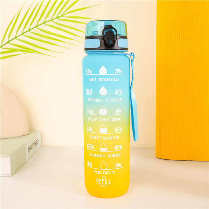 Colorful Gradient Color Water Bottle 1L, view 10 of 10