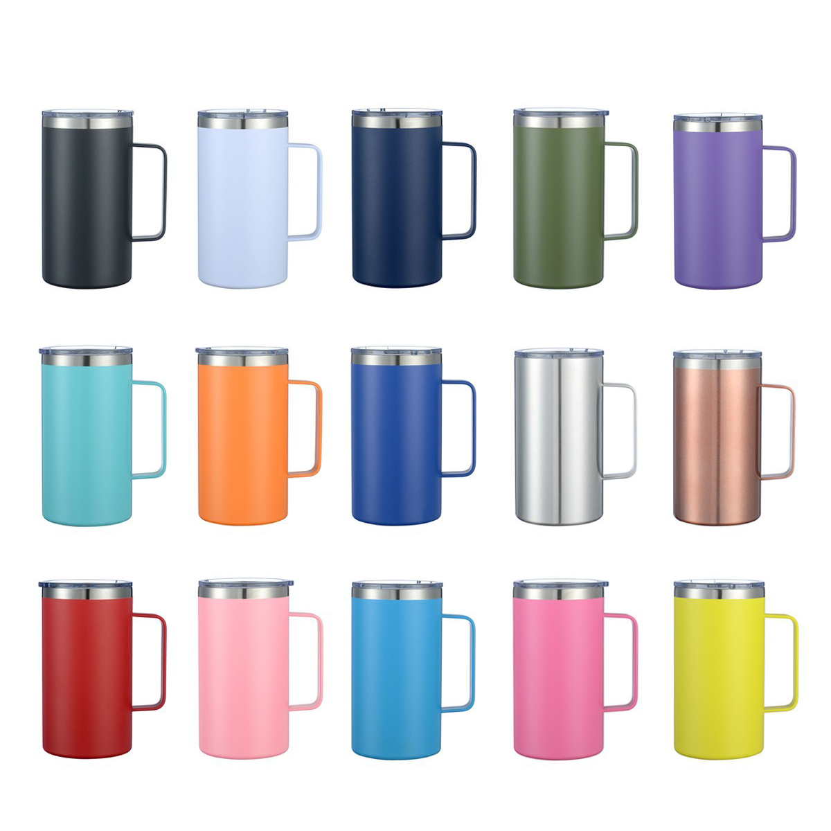 Custom Logo 24oz powder coated tumbler with handle | Premium Corporate Gifts and Custom Gifts