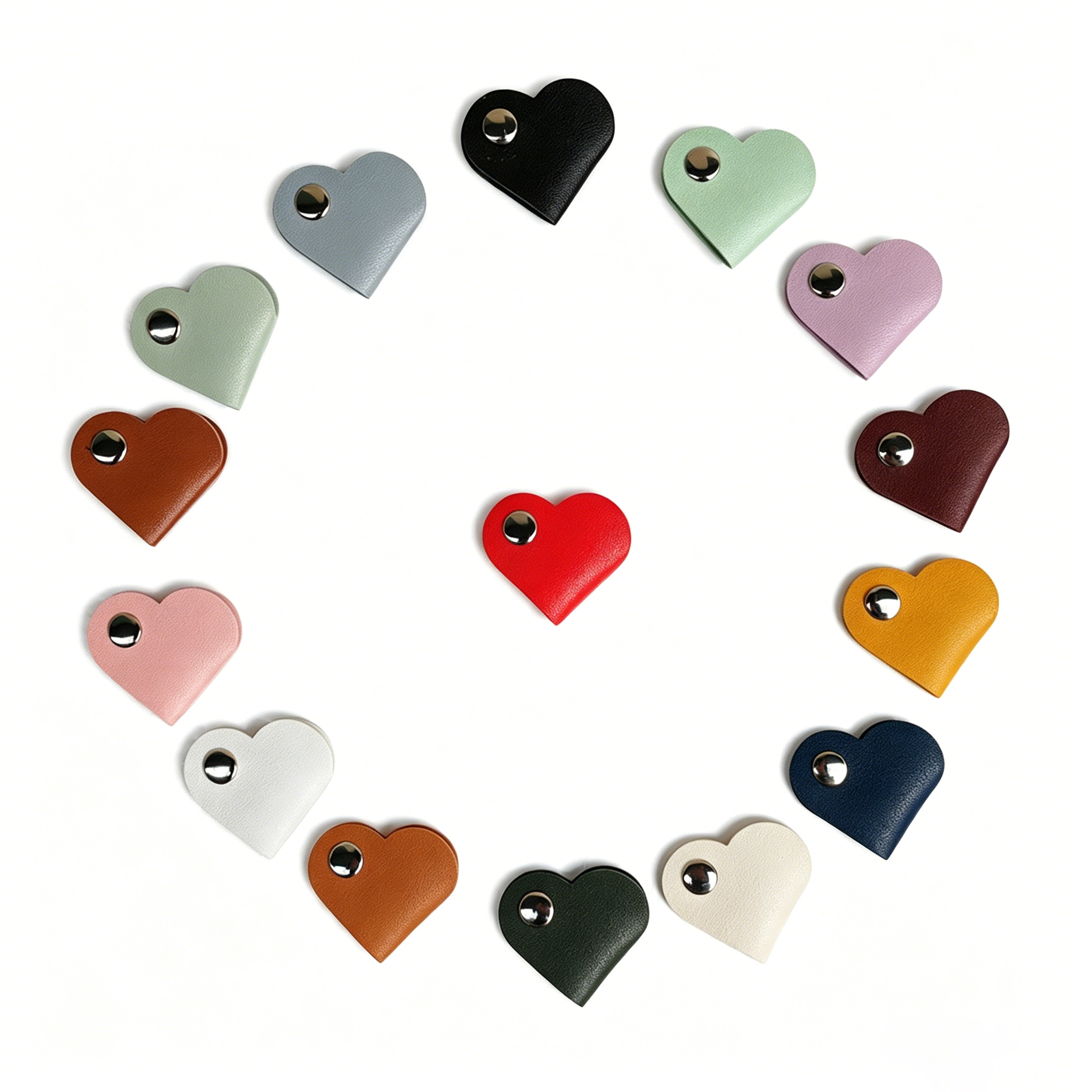 Custom Logo leather heart cable organizer | Premium Corporate Gifts and Custom Gifts