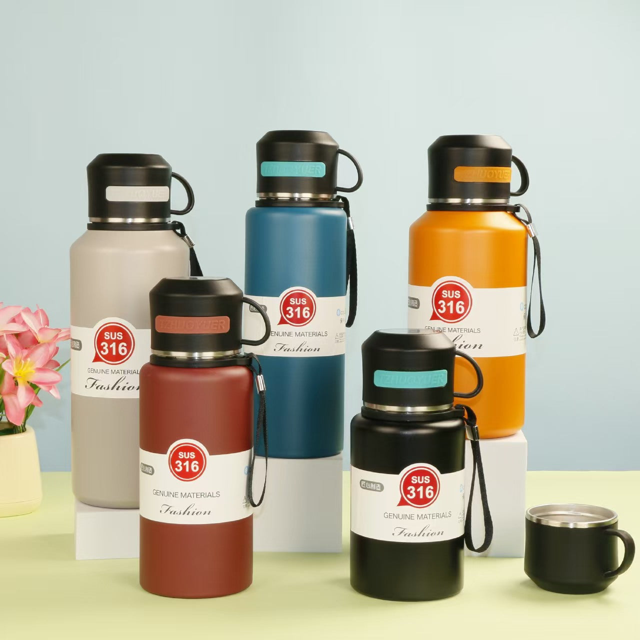 Custom Logo 316 Stainless Steel Insulated Tea Infuser Bottle | Premium Corporate Gifts and Custom Gifts