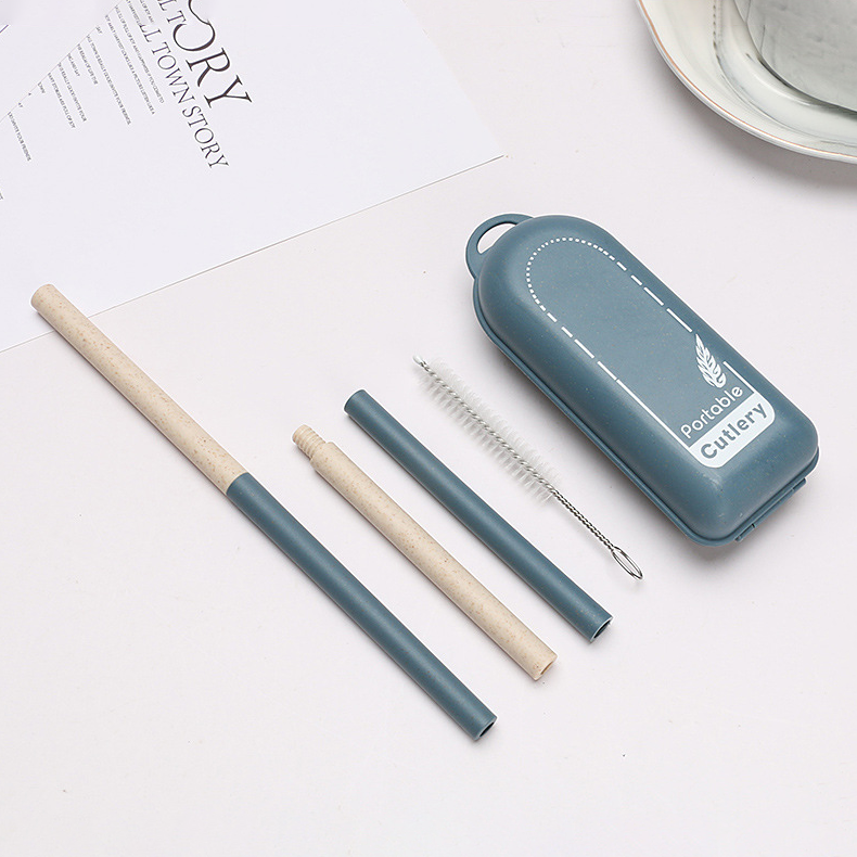Custom Logo 6-Piece Wheat Straw Cutlery Set | Premium Corporate Gifts and Custom Gifts