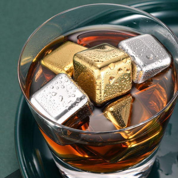 Stainless Steel Eco-friendly Ice Cube Set, view 3 of 8