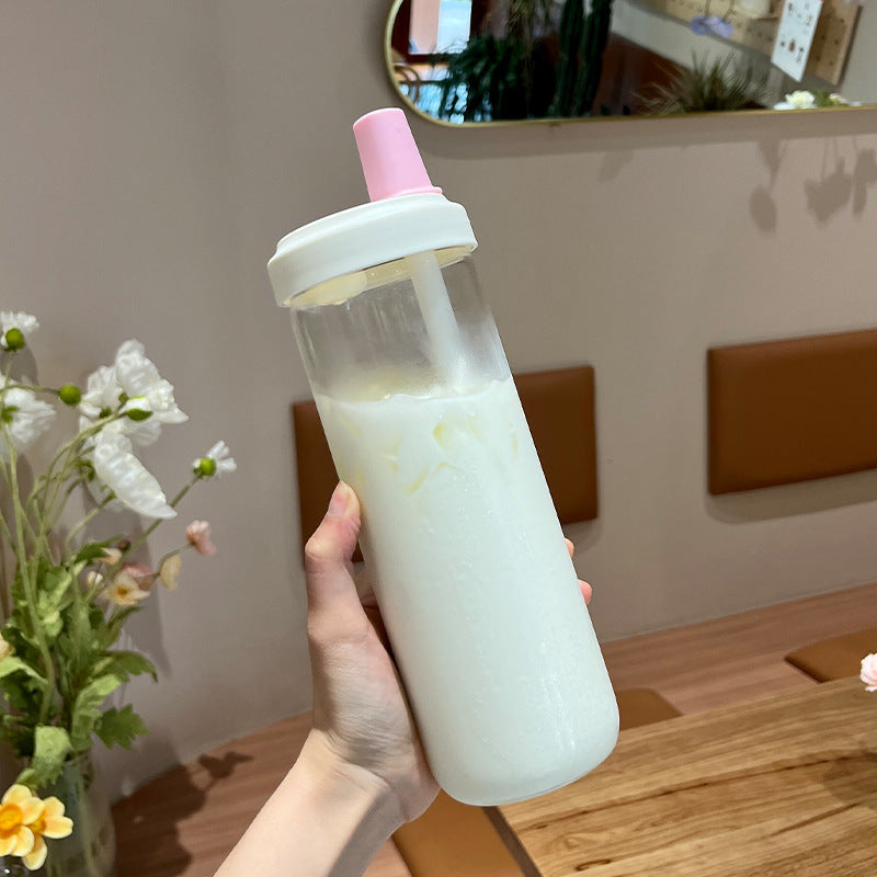 Custom Logo ins-style elephant straw milk tea cup | Premium Corporate Gifts and Custom Gifts