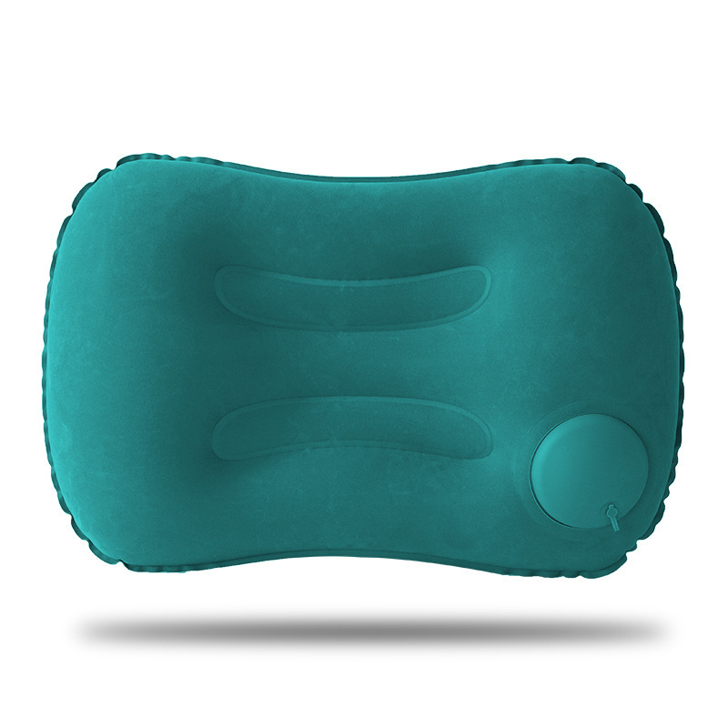 Custom Logo Press-type square inflatable neck pillow (flocked) | Premium Corporate Gifts and Custom Gifts