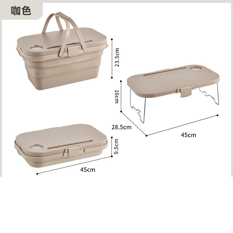Outdoor Picnic Multi-functional Folding Basket, view 4 of 9