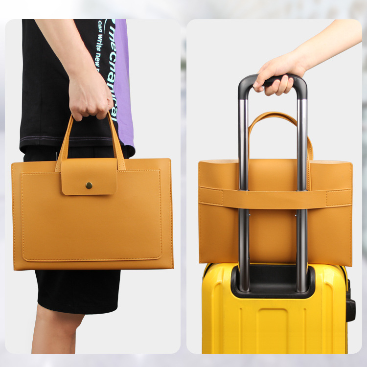 Leather Laptop Bag Briefcase, view 2 of 5