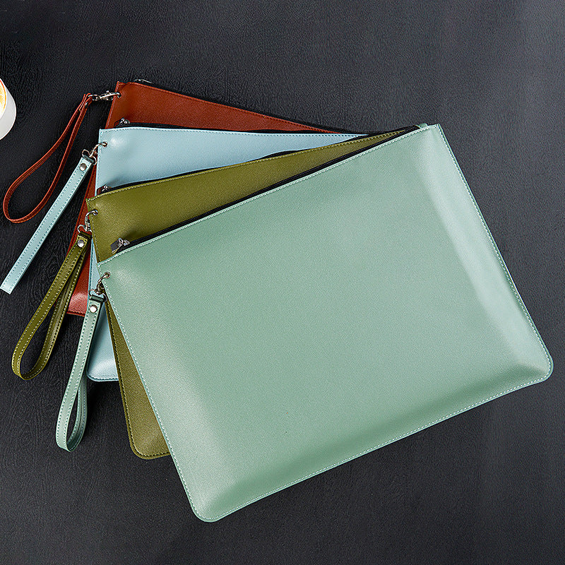 Custom Logo Leather Zipper Document Bag | Premium Corporate Gifts and Custom Gifts