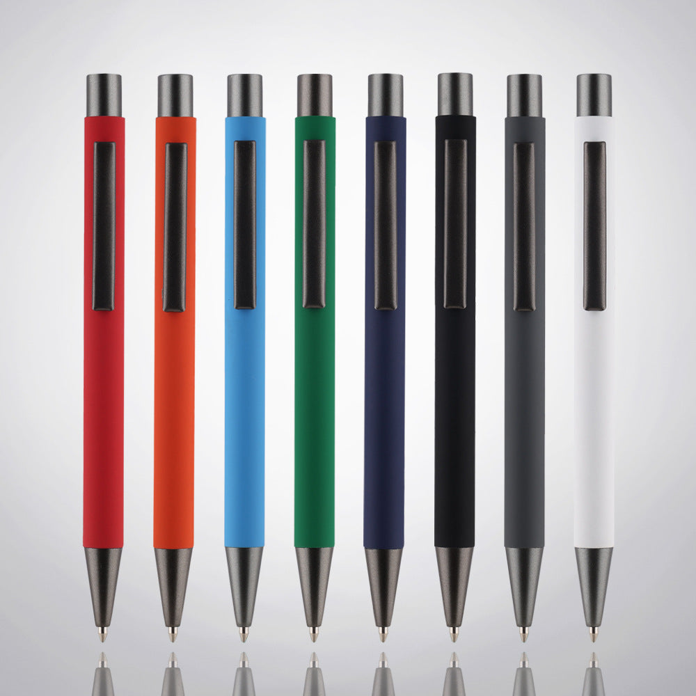 Custom Logo Metal Pressing Rubber Advertising Pen | Premium Corporate Gifts and Custom Gifts