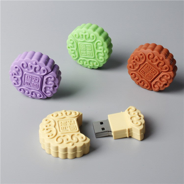 Mooncake Flash Drive printed with a company logo, corporate gift