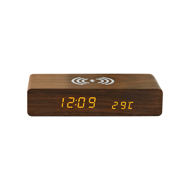 Custom Logo Multifunctional Wireless Charging Wooden Clock | Premium Corporate Gifts and Custom Gifts