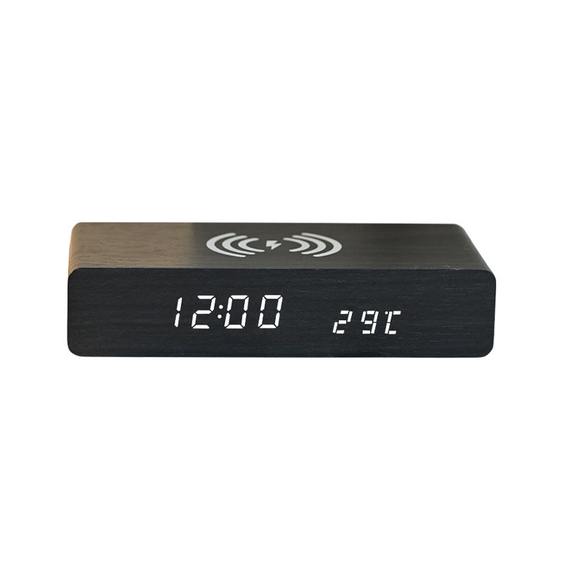 Custom Logo Multifunctional Wireless Charging Wooden Clock | Premium Corporate Gifts and Custom Gifts