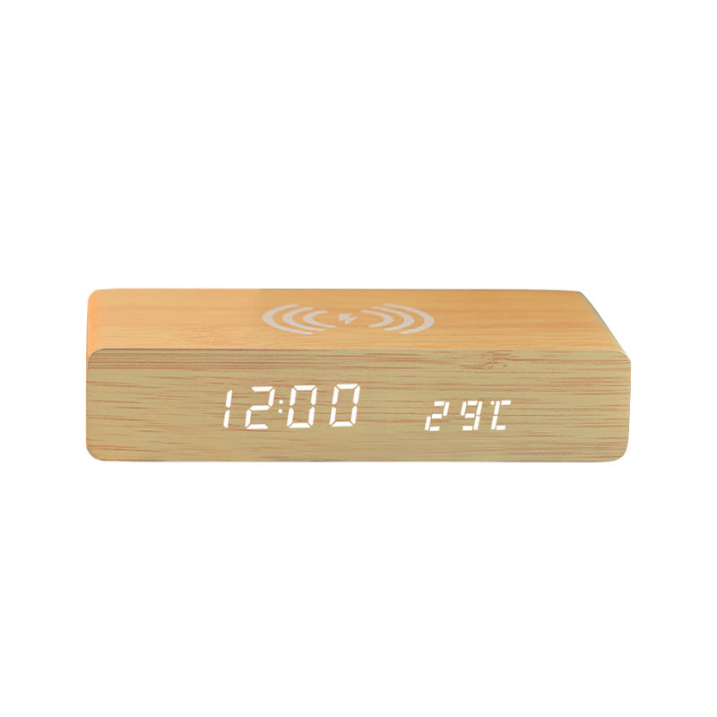 Custom Logo Multifunctional Wireless Charging Wooden Clock | Premium Corporate Gifts and Custom Gifts