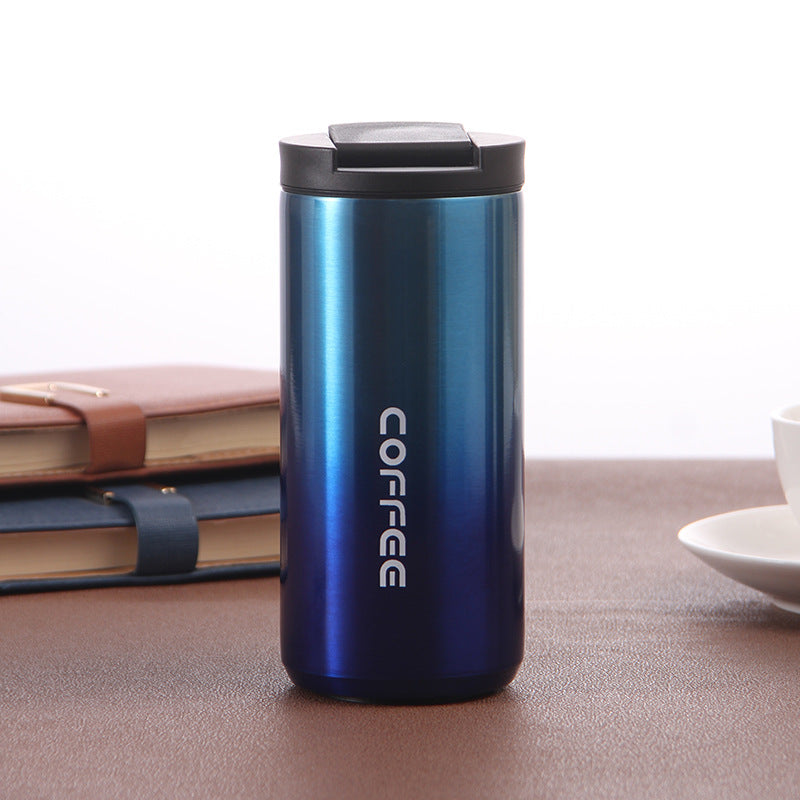 Double-layer Direct Drinking Coffee Cup Car Leisure Thermos Cup, view 4 of 5
