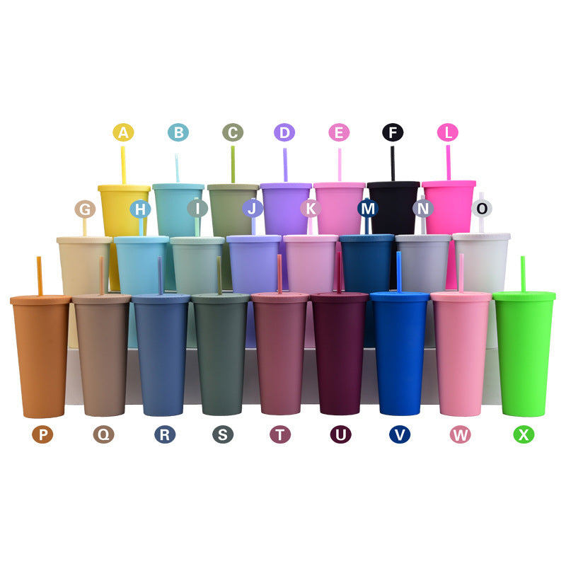 Custom Logo AS Double-layer Straw Cup | Premium Corporate Gifts and Custom Gifts