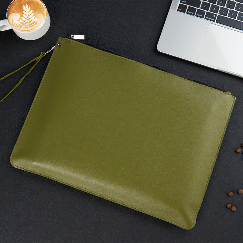Custom Logo Leather Zipper Document Bag | Premium Corporate Gifts and Custom Gifts