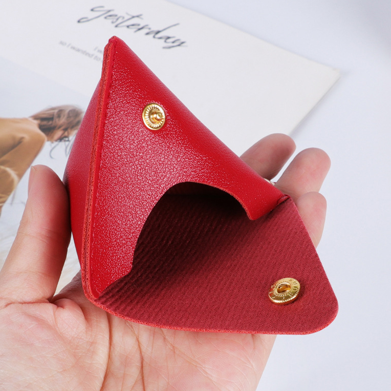 Custom Logo Triangle Coin Leather Storage Bag | Premium Corporate Gifts and Custom Gifts