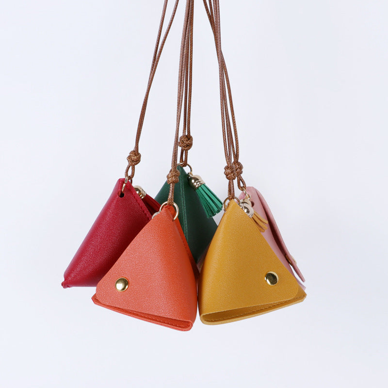 Custom Logo Triangle Coin Leather Storage Bag | Premium Corporate Gifts and Custom Gifts