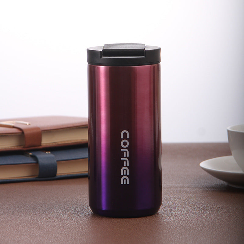 Double-layer Direct Drinking Coffee Cup Car Leisure Thermos Cup, view 3 of 5