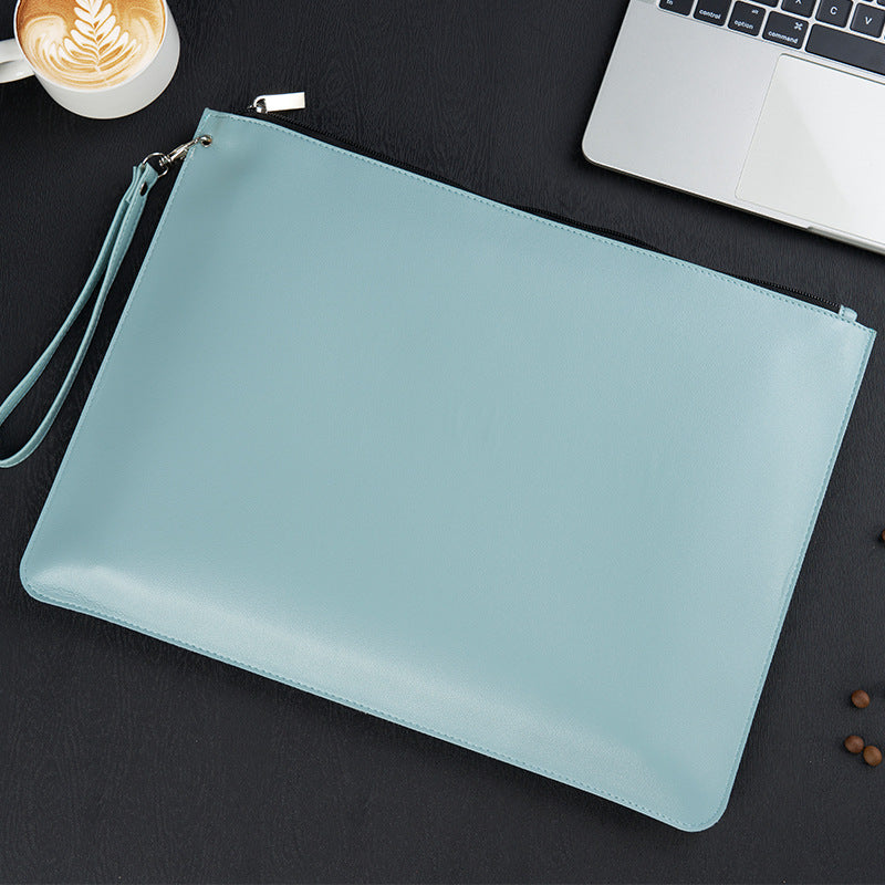Custom Logo Leather Zipper Document Bag | Premium Corporate Gifts and Custom Gifts