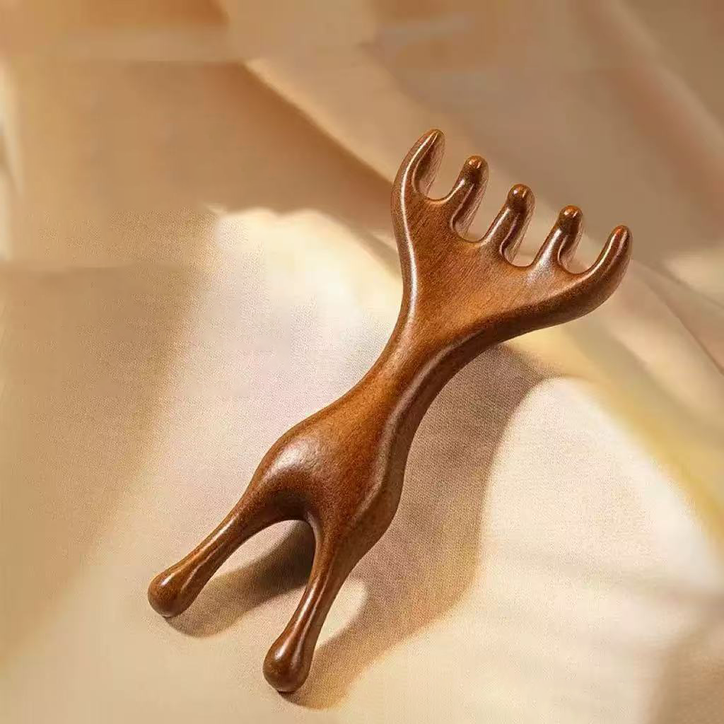 Custom Logo Sandalwood Scalp Massage Comb | Premium Corporate Gifts and Custom Gifts