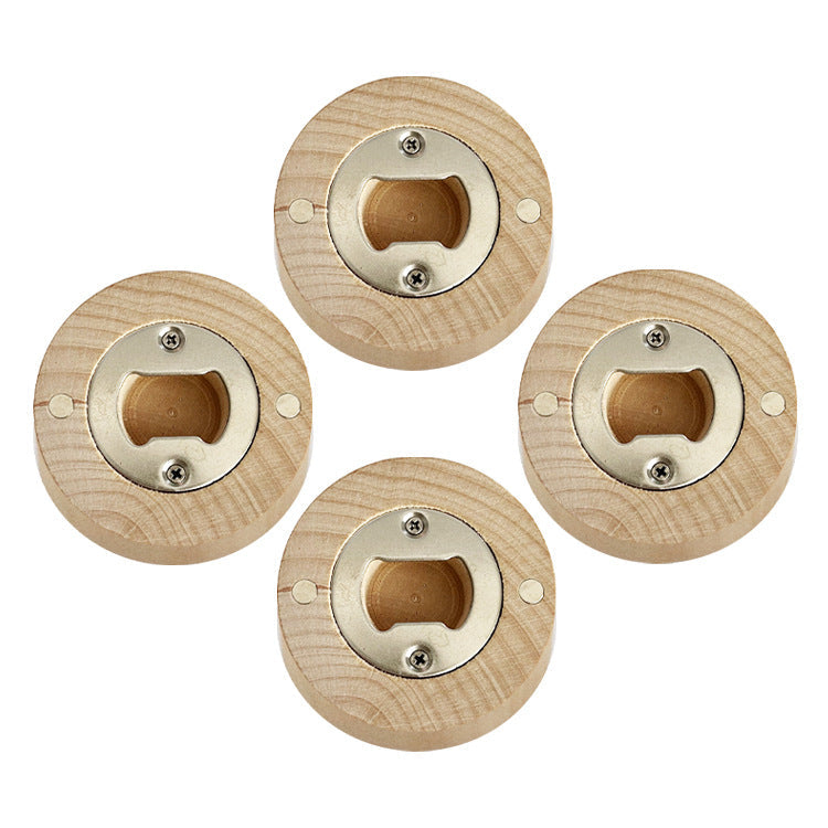 Custom Logo Solid wood bottle opener refrigerator magnet | Premium Corporate Gifts and Custom Gifts