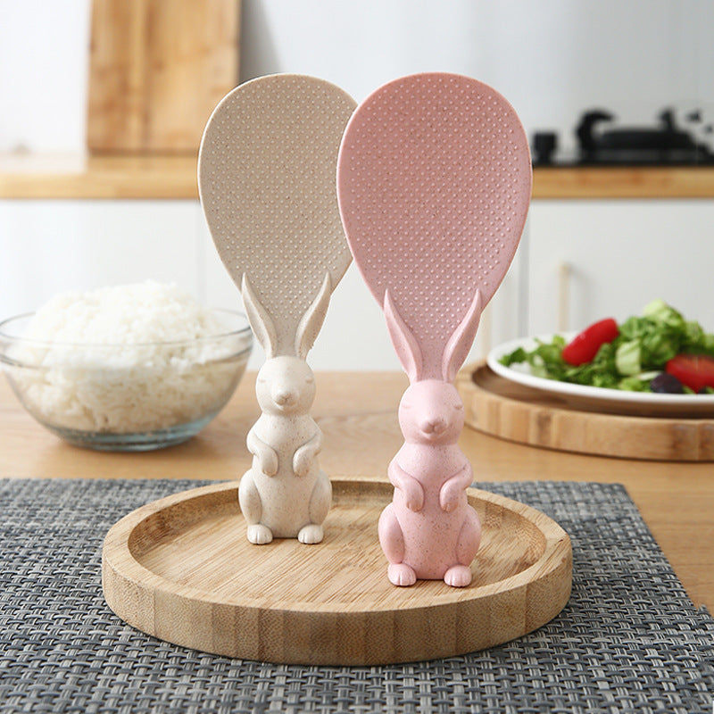 Upright Animal-shaped Rice Spoon printed with a company logo, corporate gift