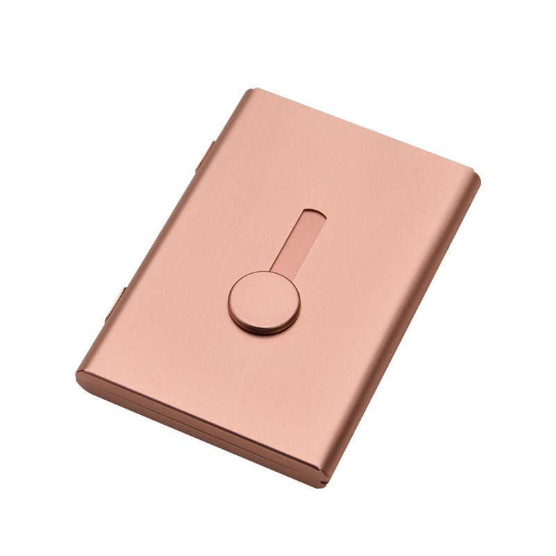 Aluminum Alloy Push-Behind Business Card Box, view 4 of 7