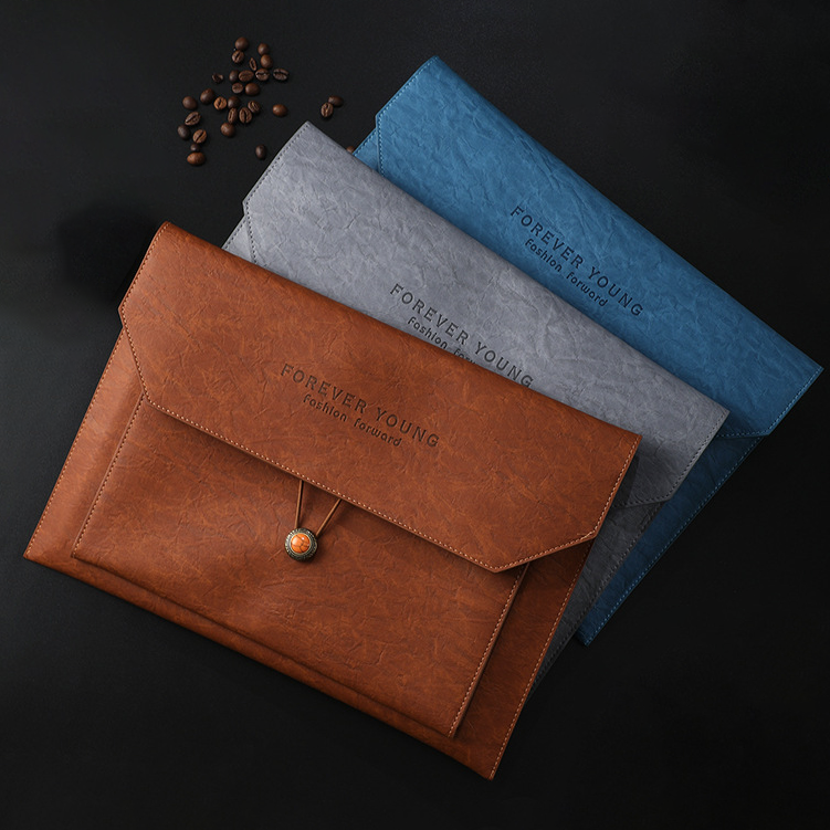 Custom Logo Vintage Leather Tie Document Bag | Premium Corporate Gifts and Custom Gifts