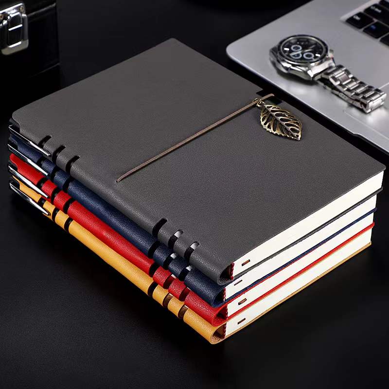 Leather Leaf Strap Notebook, view 3 of 5