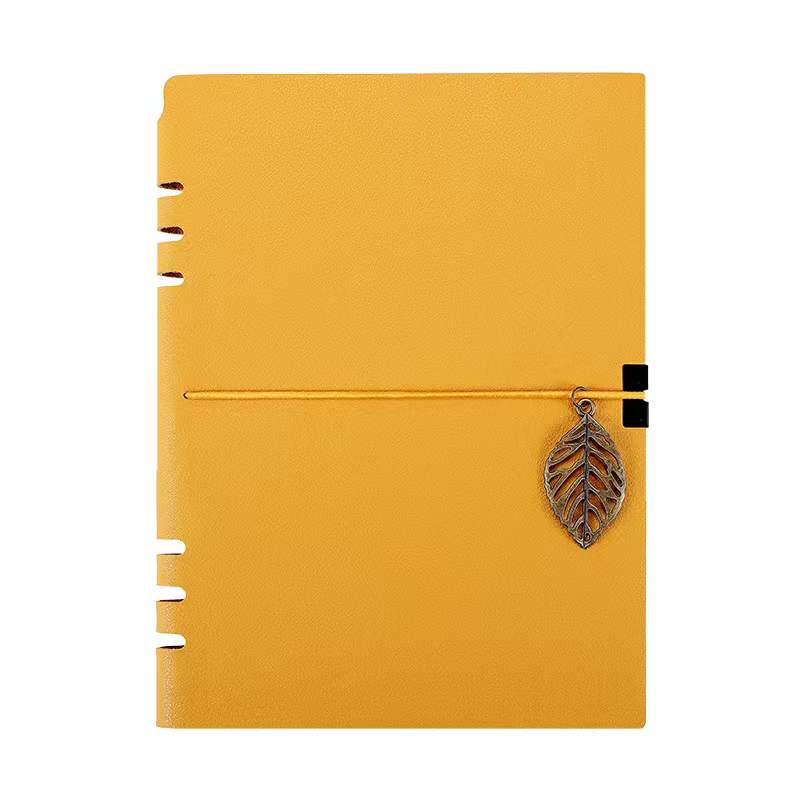 Custom Logo Leather leaf strap notebook | Premium Corporate Gifts and Custom Gifts
