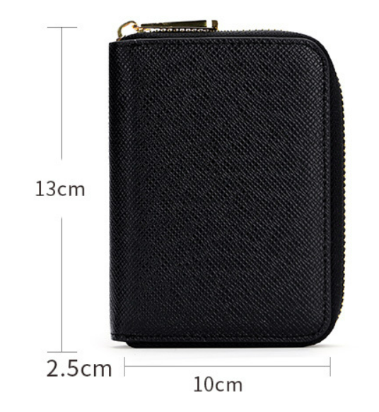 Textured Zipper Leather Coin Purse, view 11 of 11