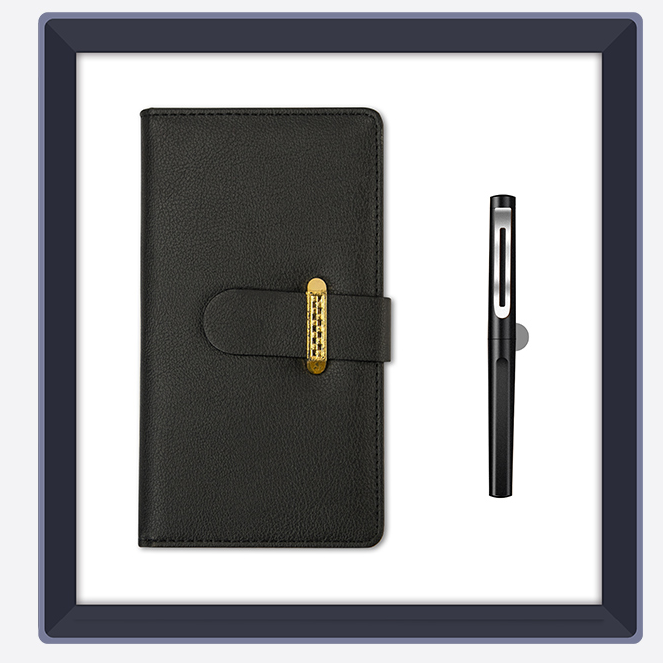Custom Logo A6 Business Notebook Gift Box (Two-Piece Set) | Premium Corporate Gifts and Custom Gifts