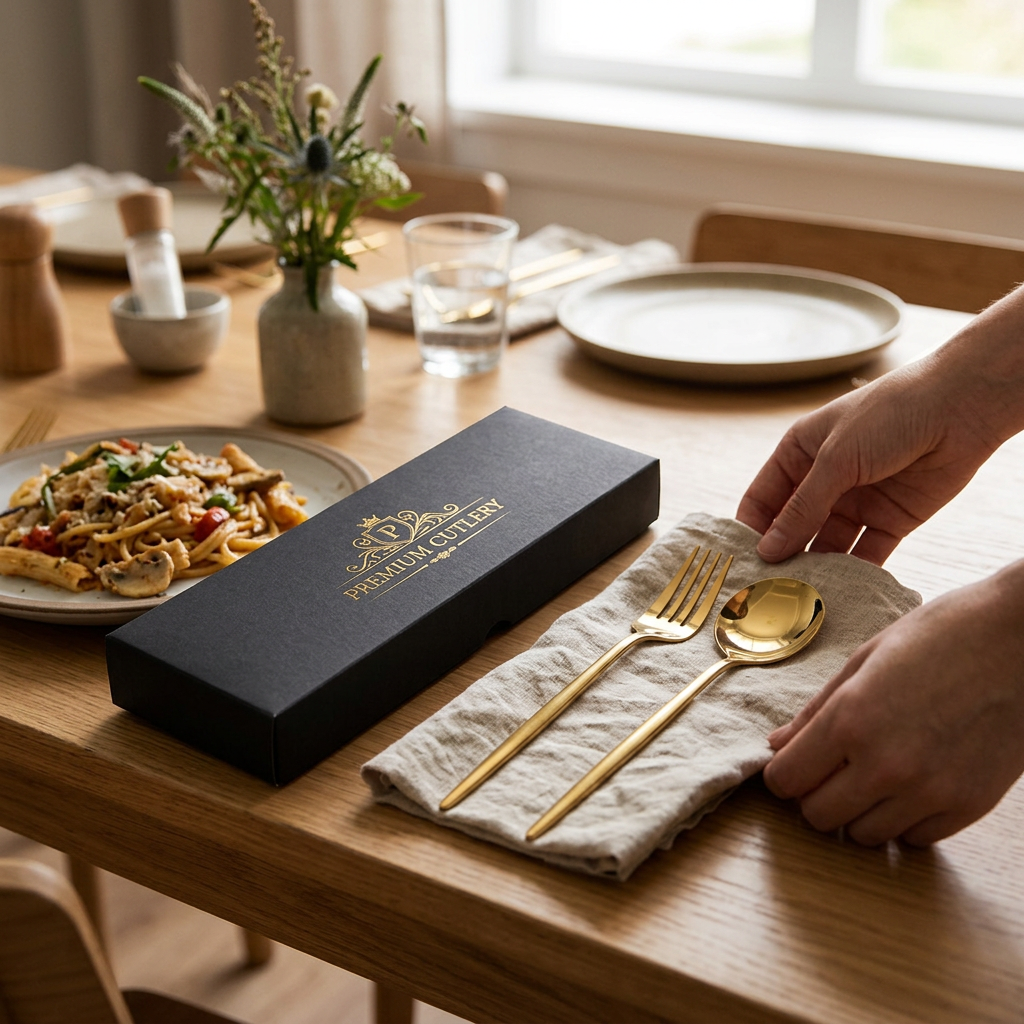 Custom Logo Western Tableware Two-Piece Gift Box