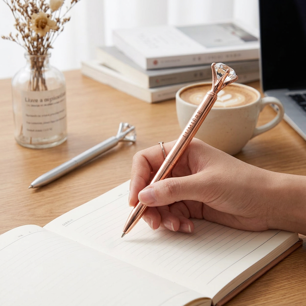 Custom Logo Textured Diamond-shaped Advertising Pen