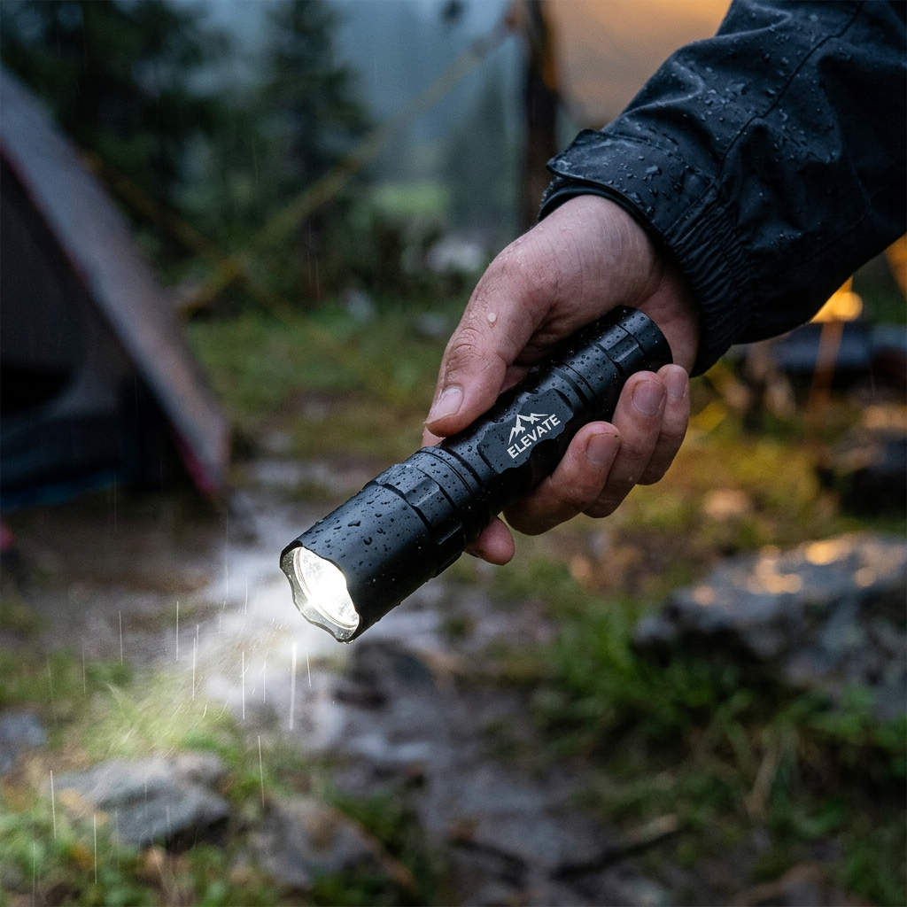 Custom Logo Aluminum Alloy Strong Light Waterproof Flashlight