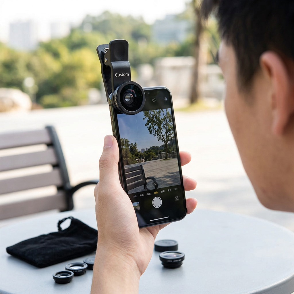 Custom Logo Creative Mobile Phone Wide-Angle Camera Lens