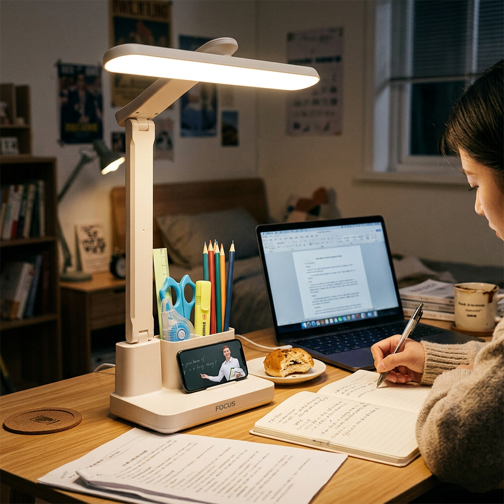 Custom Logo Office Folding Rotating Desk Lamp