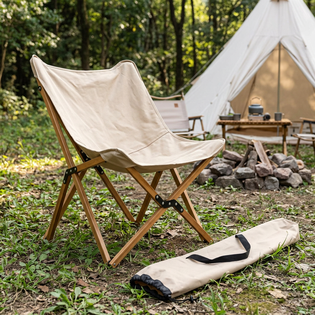 Custom Logo Camping Aluminum Alloy Folding Butterfly Chair