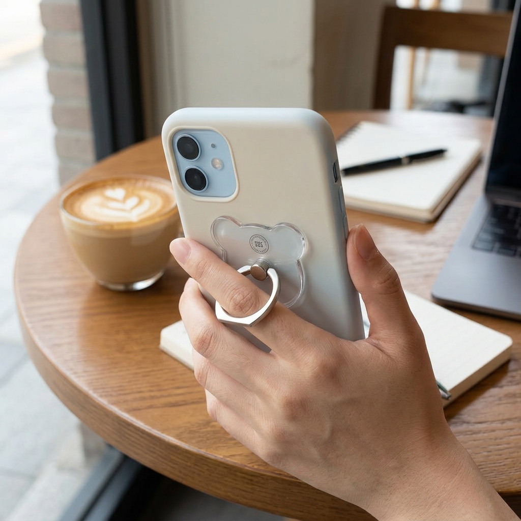 Custom Logo Transparent Ring Phone Holder